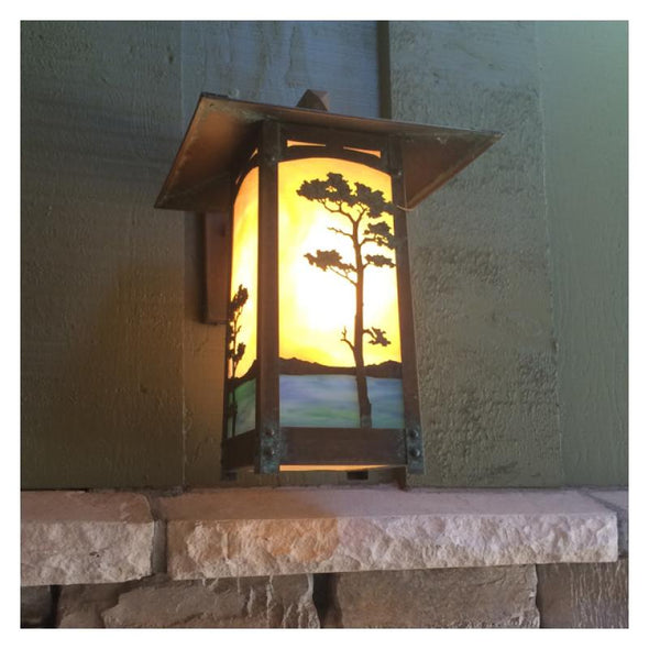 Cobblestone 12" Fixed Arm Wall Sconce 634-8