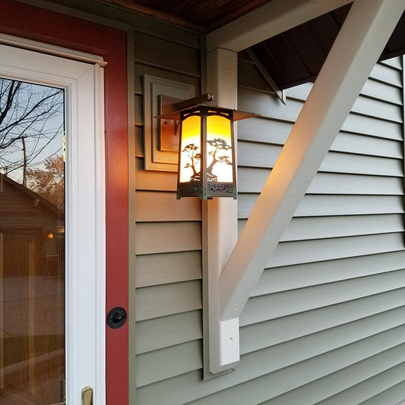 Cobblestone 12" Fixed Arm Wall Sconce 634-8