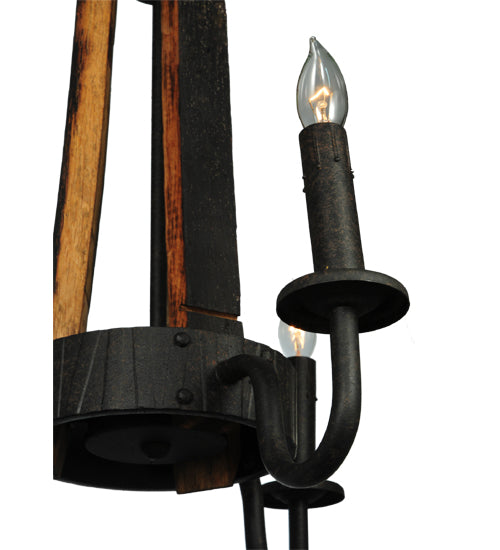 Barrel Stave Chandelier Madera 3 Light 17" 133299