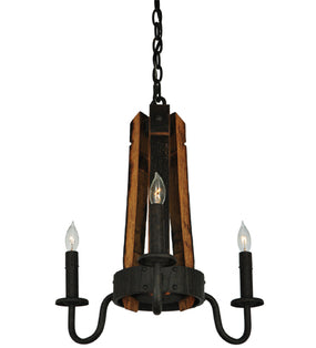 Barrel Stave Chandelier Madera 3 Light 17