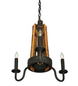 Barrel Stave Chandelier Madera 3 Light 17" 133299