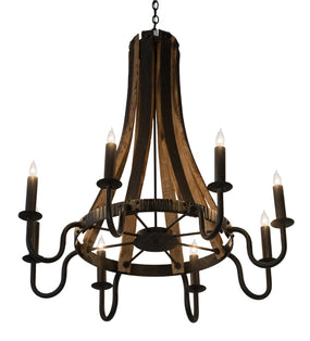 Barrel Stave Chandelier Madera 8 Light 43