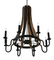 Barrel Stave Chandelier Madera 8 Light 43" 180364