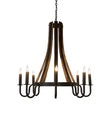 Barrel Stave Chandelier Madera 8 Light 43" 180364
