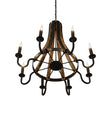 Barrel Stave Chandelier Madera 8 Light 43" 180364