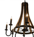 Barrel Stave Chandelier Madera 8 Light 43" 180364