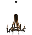 Barrel Stave Chandelier Madera 8 Light 43" 180364