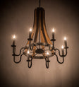 Barrel Stave Chandelier Madera 8 Light 43" 180364