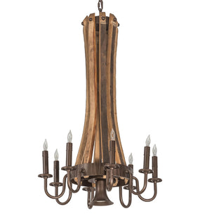 Barrel Stave Chandelier Madera 8 LT 20