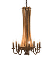 Barrel Stave Chandelier Madera 8 LT 20" Wide 197593