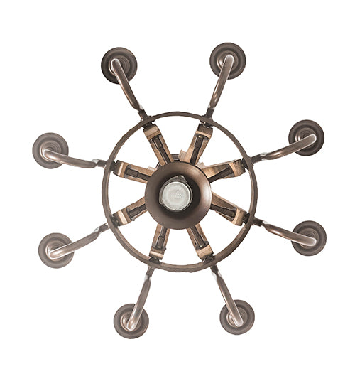 Barrel Stave Chandelier Madera 8 LT 20" Wide 197593
