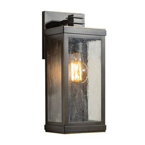 Outdoor wall light fixture with glass cover 