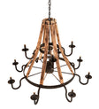 Barrel Stave Chandelier Madera 12 Light 54" 213961