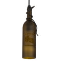 Wine Bottle Mini Pendant 5" Tuscan Vineyard Grapes 215751