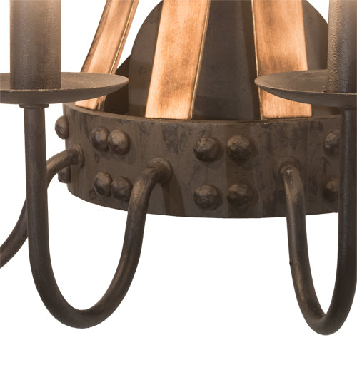 Barrel Stave Wall Sconce 14" Wide 215959