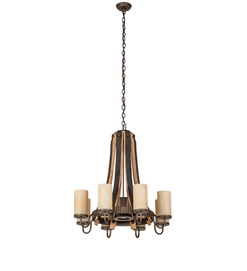 Barrel Stave Chandelier Madera 8 Light 30" 246111
