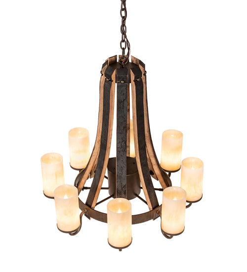 Barrel Stave Chandelier Madera 8 Light 30" 246111