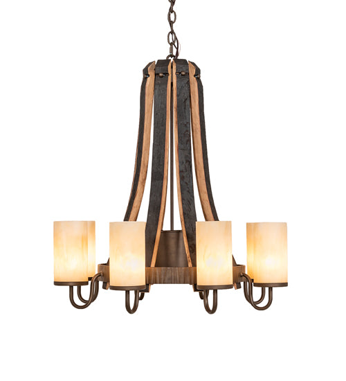 Barrel Stave Chandelier Madera 8 Light 30" 246111