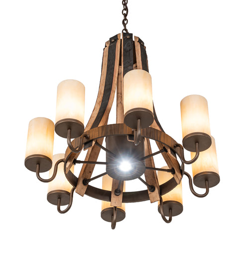 Barrel Stave Chandelier Madera 8 Light 30" 246111