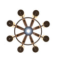 Barrel Stave Chandelier Madera 8 Light 30" 246111