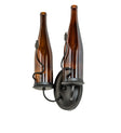 9" Wide Tuscan 2 Light Wine Bottle Wall Sconce 252692