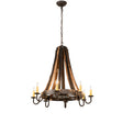 Barrel Stave Chandelier Madera 8 Light 27" 253258