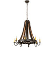 Barrel Stave Chandelier Madera 8 Light 27" 253258