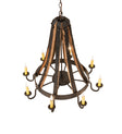 Barrel Stave Chandelier Madera 8 Light 27" 253258