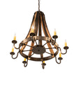 Barrel Stave Chandelier Madera 8 Light 27" 253258