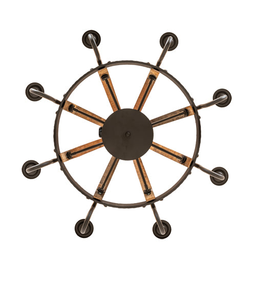 Barrel Stave Chandelier Madera 8 Light 27" 253258