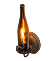 5" Wide Tuscan Amber Wine Bottle Wall Sconce 267063
