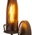 5" Wide Tuscan Amber Wine Bottle Wall Sconce 267063
