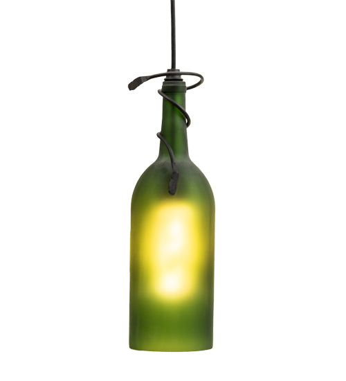 4" Green Wine Bottle Mini Pendant 69253