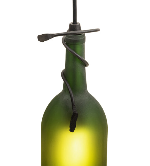 4" Green Wine Bottle Mini Pendant 69253