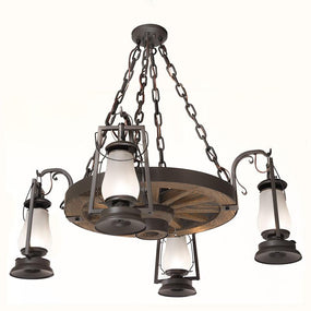752-S-54 49er 4 Side Lantern Wagon Wheel