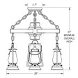 49er 4 Lantern Wagon Wheel Chandelier 752-S-44