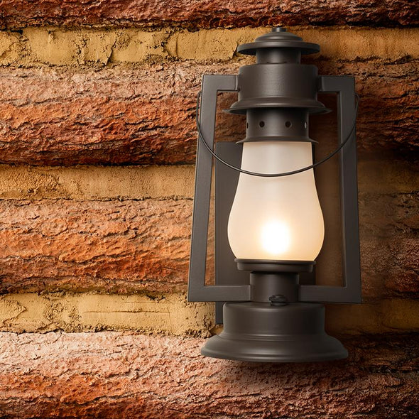 Pioneer Lantern Scroll Arm Sconces