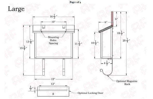 Raymond Mailbox - AF-33 LARGE